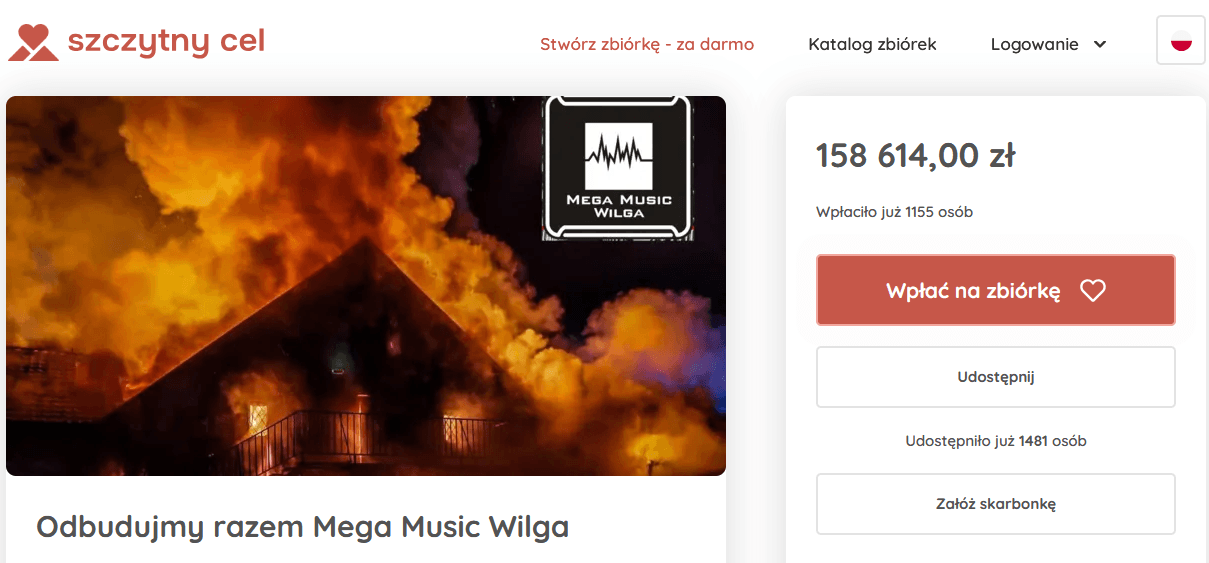 Odbudujmy razem Mega Music Wilga